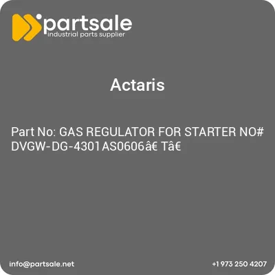 actaris-gas-regulator-for-starter-no-dvgw-dg-4301as0606ata