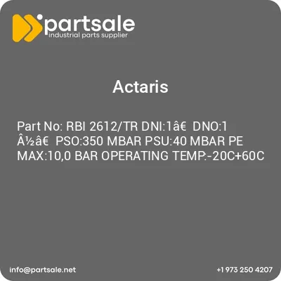 actaris-rbi-2612tr-dni1a-dno1-a12a-pso350-mbar-psu40-mbar-pe-max100-bar-operating-temp-20c60c