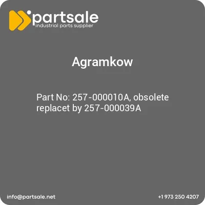 agramkow-257-000010a-obsolete-replacet-by-257-000039a