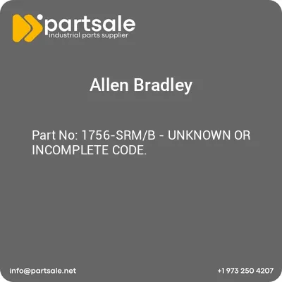 allen-bradley-1756-srmb-unknown-or-incomplete-code