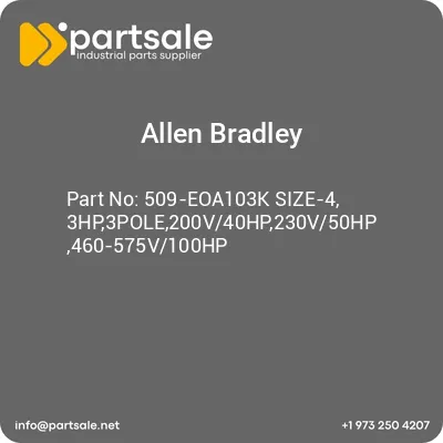 allen-bradley-509-eoa103k-size-4-3hp3pole200v40hp230v50hp-460-575v100hp