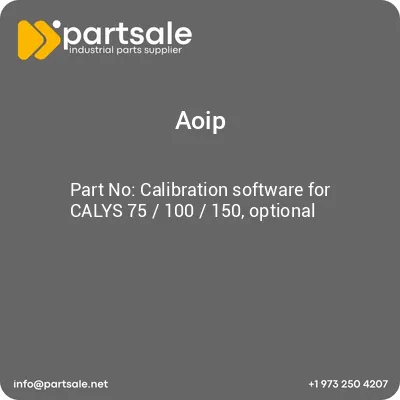 calibration-software-for-calys-75-100-150-optional