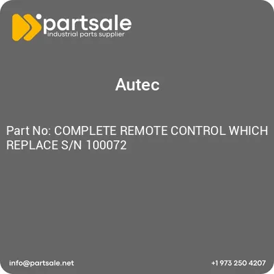 autec-complete-remote-control-which-replace-sn-100072