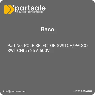 baco-pole-selector-switchpacco-switchtch-25-a-500v