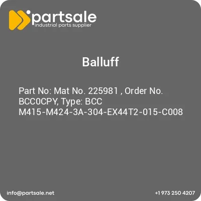 balluff-mat-no-225981-order-no-bcc0cpy-type-bcc-m415-m424-3a-304-ex44t2-015-c008