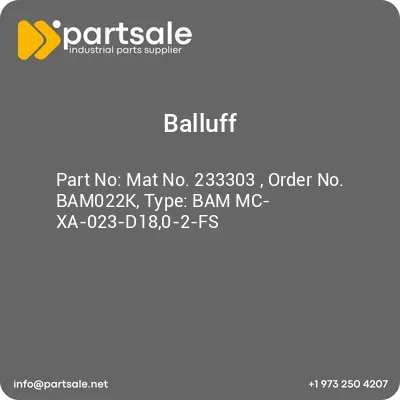 balluff-mat-no-233303-order-no-bam022k-type-bam-mc-xa-023-d180-2-fs