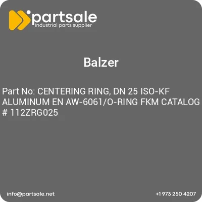 balzer-centering-ring-dn-25-iso-kf-aluminum-en-aw-6061o-ring-fkm-catalog-112zrg025