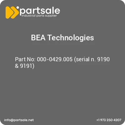 bea-technologies-000-0429005-serial-n-9190-9191