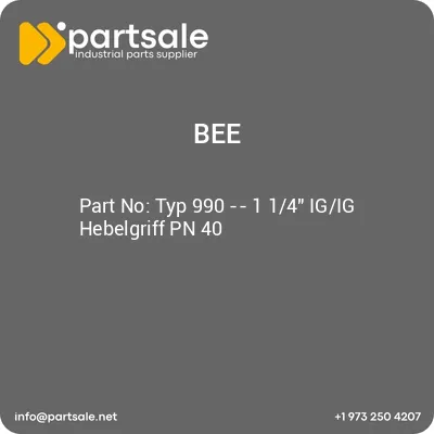 bee-typ-990-1-14-igig-hebelgriff-pn-40