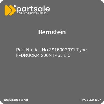 bernstein-artno3916002071-type-f-druckp-200n-ip65-e-c