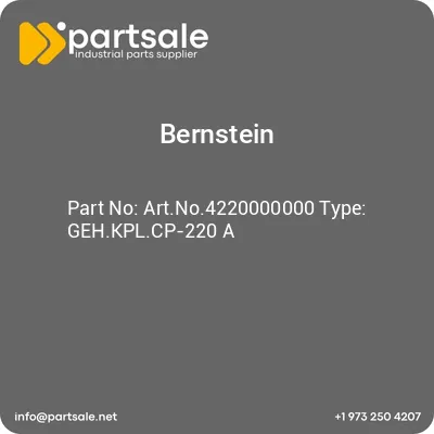 bernstein-artno4220000000-type-gehkplcp-220-a