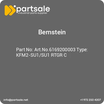bernstein-artno6169200003-type-kfm2-su1su1-rtgr-c