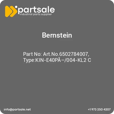 bernstein-artno6502784007-typekin-e40pa004-kl2-c