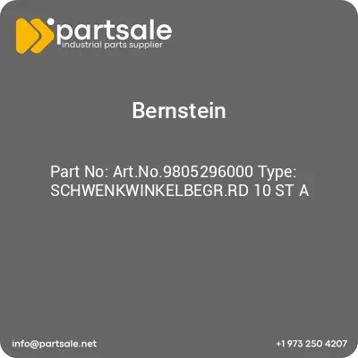 bernstein-artno9805296000-type-schwenkwinkelbegrrd-10-st-a