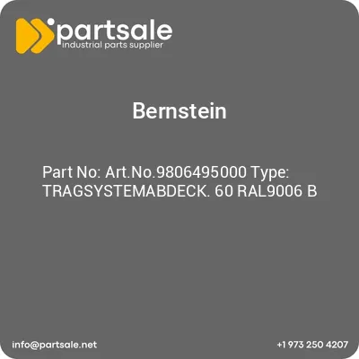 bernstein-artno9806495000-type-tragsystemabdeck-60-ral9006-b