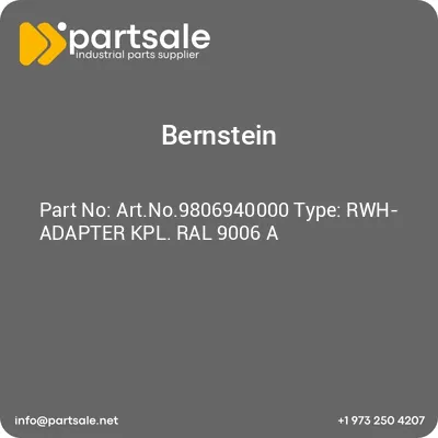 bernstein-artno9806940000-type-rwh-adapter-kpl-ral-9006-a