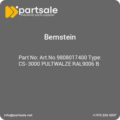 bernstein-artno9808017400-type-cs-3000-pultwalze-ral9006-b