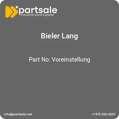 voreinstellung