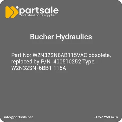 bucher-hydraulics-w2n32sn6ab115vac-obsolete-replaced-by-pn-400510252-type-w2n32sn-6bb1-115a