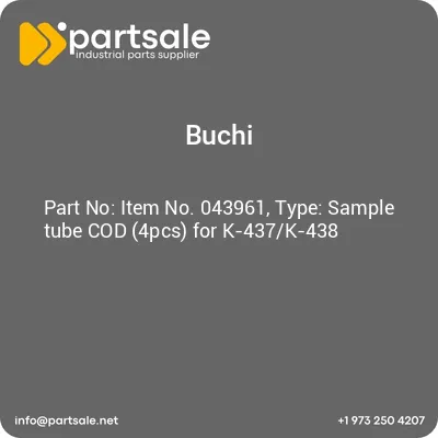 buchi-item-no-043961-type-sample-tube-cod-4pcs-for-k-437k-438