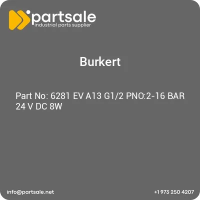 6281-ev-a13-g12-pno2-16-bar-24-v-dc-8w