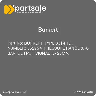 burkert-type-8314-id-_-number-552954-pressure-range-0-6-bar-output-signal-0-20ma