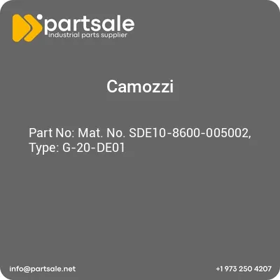 mat-no-sde10-8600-005002-type-g-20-de01