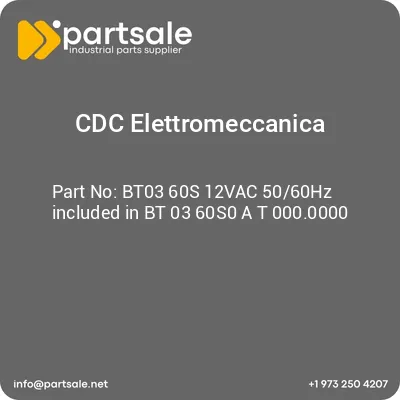 cdc-elettromeccanica-bt03-60s-12vac-5060hz-included-in-bt-03-60s0-a-t-0000000