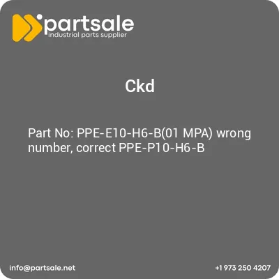 ckd-ppe-e10-h6-b01-mpa-wrong-number-correct-ppe-p10-h6-b