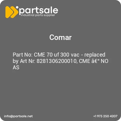 comar-cme-70-uf-300-vac-replaced-by-art-nr-8281306200010-cme-a-no-as