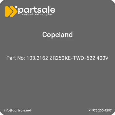 copeland-1032162-zr250ke-twd-522-400v