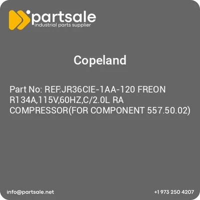 copeland-refjr36cie-1aa-120-freon-r134a115v60hzc20l-ra-compressorfor-component-5575002