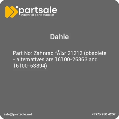 dahle-zahnrad-fa14r-21212-obsolete-alternatives-are-16100-26363-and-16100-53894