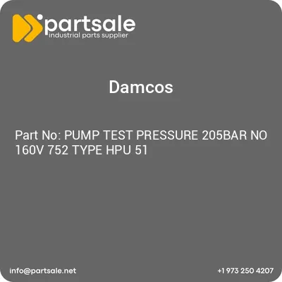 pump-test-pressure-205bar-no-160v-752-type-hpu-51