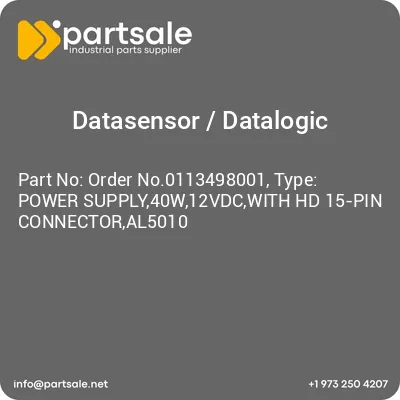 order-no0113498001-type-power-supply40w12vdcwith-hd-15-pin-connectoral5010