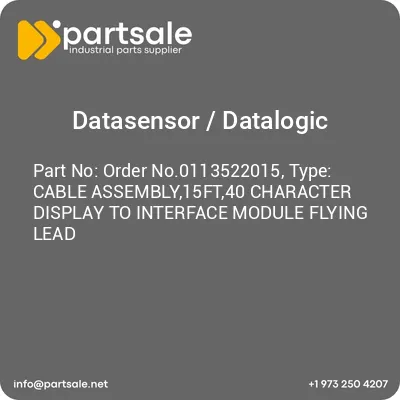 order-no0113522015-type-cable-assembly15ft40-character-display-to-interface-module-flying-lead