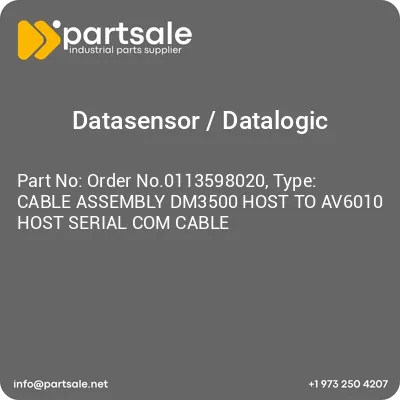 order-no0113598020-type-cable-assembly-dm3500-host-to-av6010-host-serial-com-cable