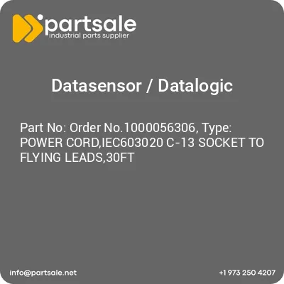 order-no1000056306-type-power-cordiec603020-c-13-socket-to-flying-leads30ft