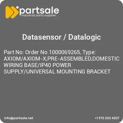 order-no1000069265-type-axiomaxiom-xpre-assembleddomestic-wiring-baseip40-power-supplyuniversal-mounting-bracket