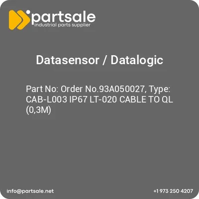 order-no93a050027-type-cab-l003-ip67-lt-020-cable-to-ql-03m