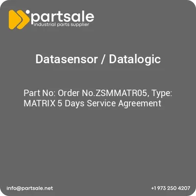 order-nozsmmatr05-type-matrix-5-days-service-agreement