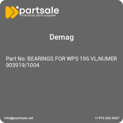 bearings-for-wps-196-vlnumer-9039191004