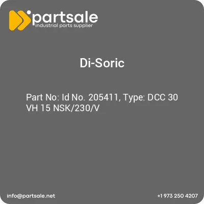 id-no-205411-type-dcc-30-vh-15-nsk230v