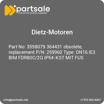 3598079-364431-obsolete-replacement-pn-259960-type-dn16-ie3-bim-fdr80c2q-ip54-kst-mit-fus