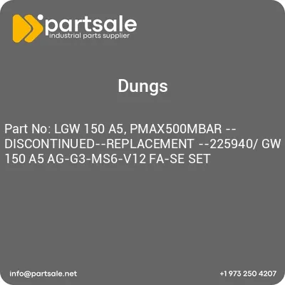 lgw-150-a5-pmax500mbar-discontinued-replacement-225940-gw-150-a5-ag-g3-ms6-v12-fa-se-set