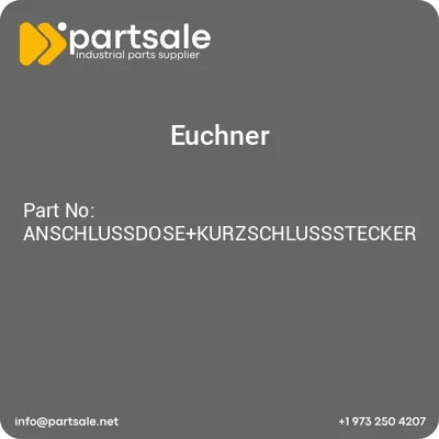euchner-anschlussdosekurzschlussstecker