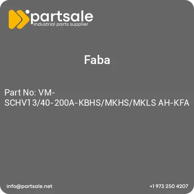 faba-vm-schv1340-200a-kbhsmkhsmkls-ah-kfa