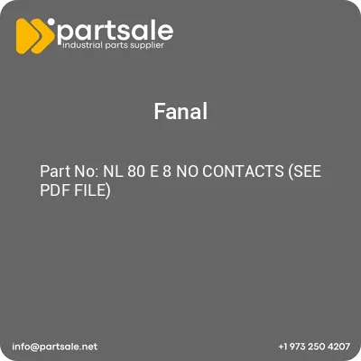 fanal-nl-80-e-8-no-contacts-see-pdf-file