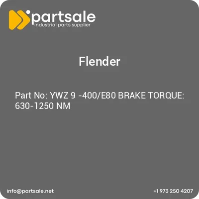 ywz-9-400e80-brake-torque-630-1250-nm