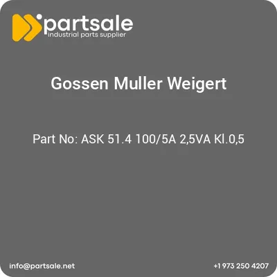 gossen-muller-weigert-ask-514-1005a-25va-kl05